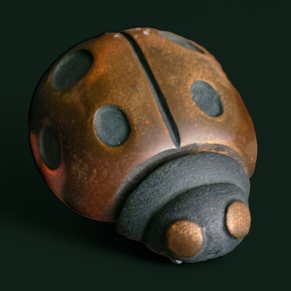 Vintage Brass Ladybug Door Knocker Large 5” by Michael Healy Brass & Metal - Picture 3 of 6